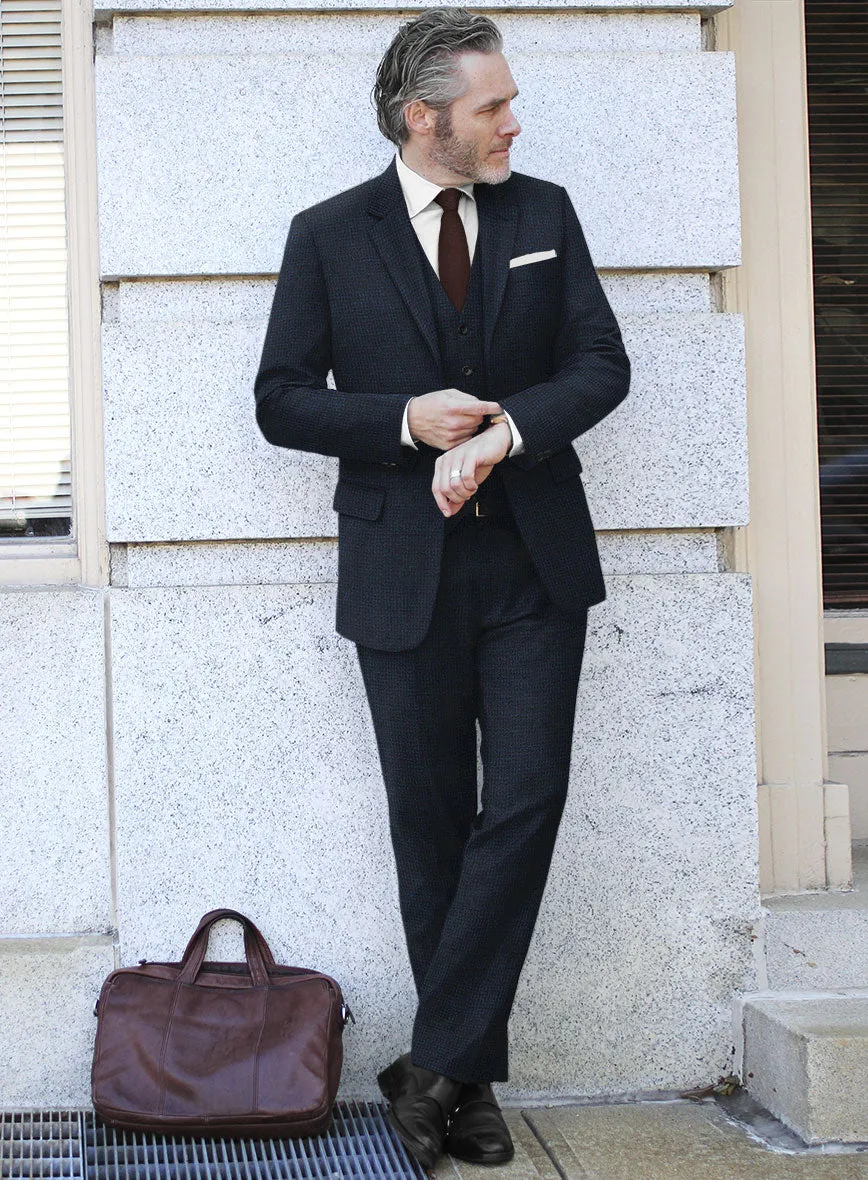 Italian Hibalo Blue Wool Suit