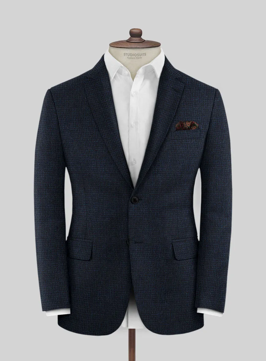 Italian Hibalo Blue Wool Suit