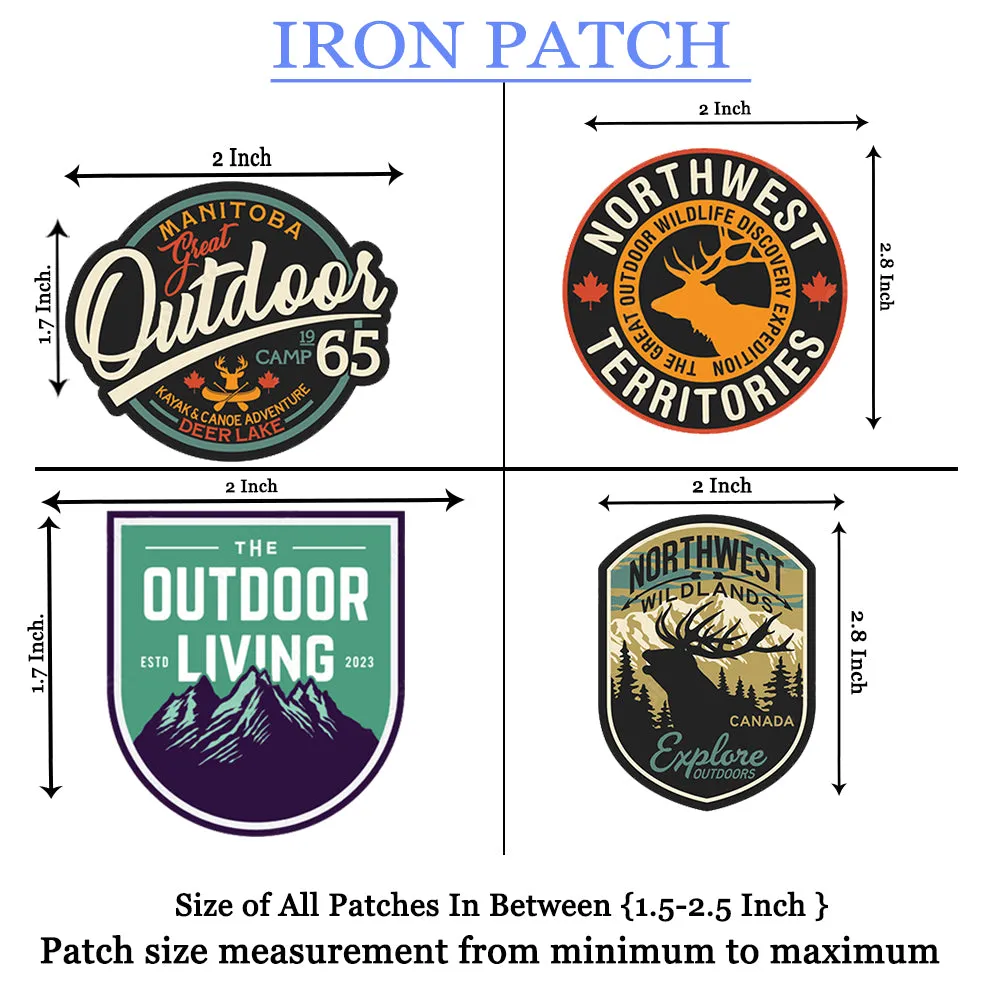 LazyChunks New Mountain,Traveling,Camping,Outdoor Living Patches | New Clothing Accessories for Enhance The beauty of T-Shirt,Jacket,Bags,caps etc.