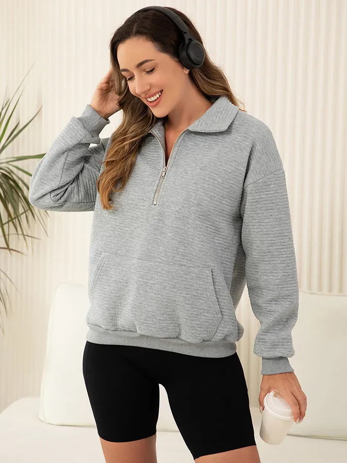MATHCAT Womens Oversized Sweatshirts Half Zip Pullover Loose Fashion Clothes Outfits