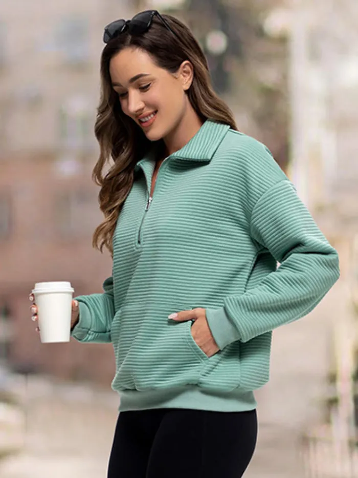 MATHCAT Womens Oversized Sweatshirts Half Zip Pullover Loose Fashion Clothes Outfits