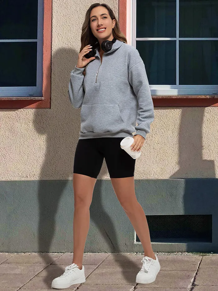 MATHCAT Womens Oversized Sweatshirts Half Zip Pullover Loose Fashion Clothes Outfits