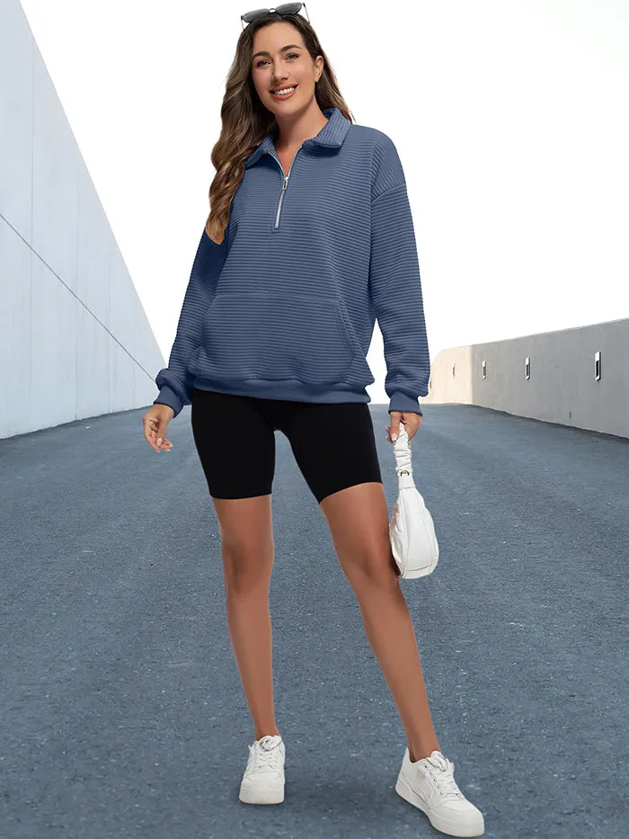 MATHCAT Womens Oversized Sweatshirts Half Zip Pullover Loose Fashion Clothes Outfits