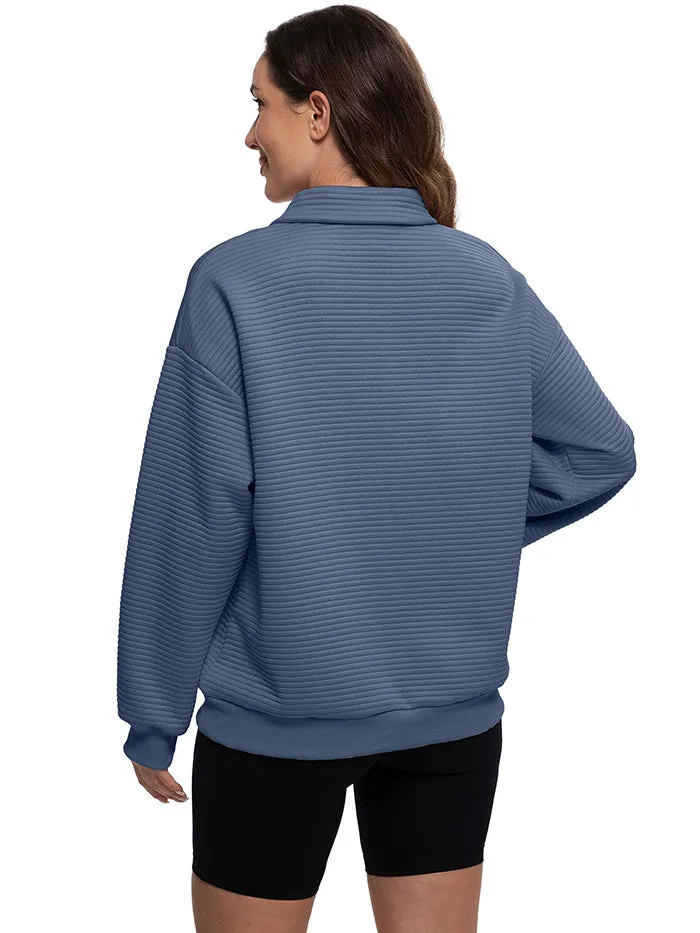 MATHCAT Womens Oversized Sweatshirts Half Zip Pullover Loose Outfits Wholesale