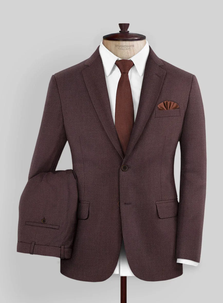 Napolean Dark Wine Wool Suit