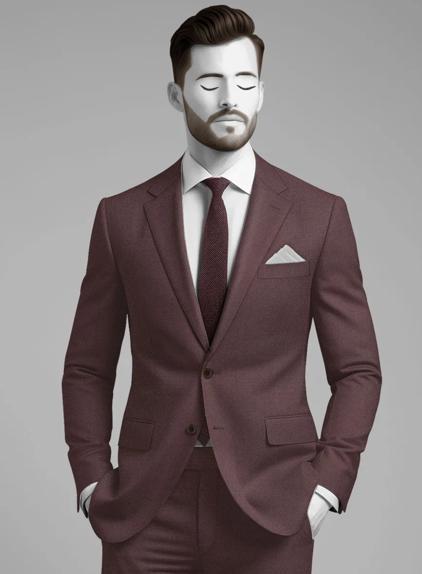 Napolean Dark Wine Wool Suit