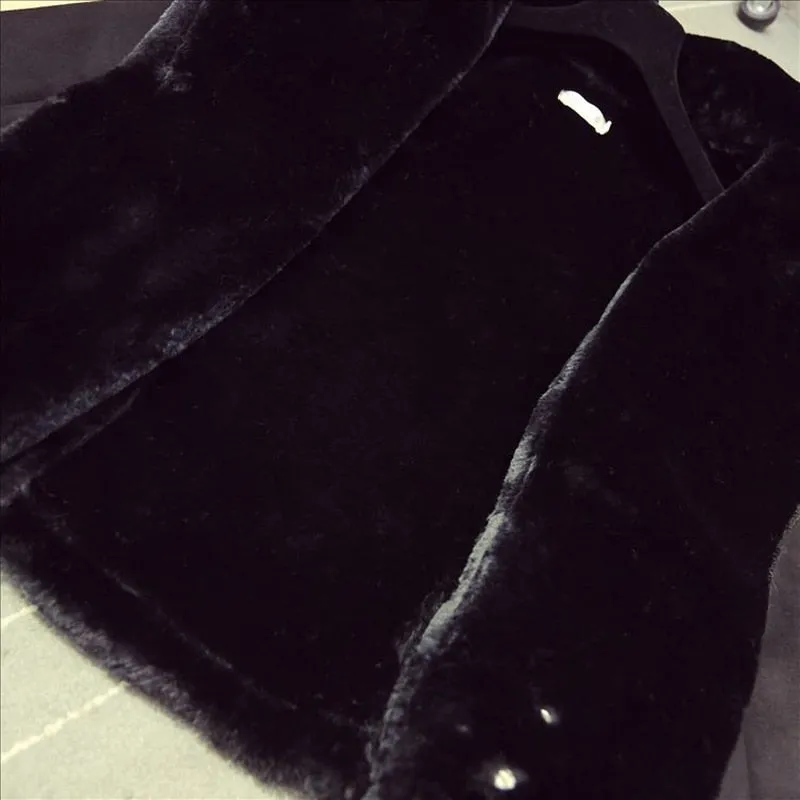 New 2017 Winter Women Motorcycle Faux Lambs Wool Coat Female Thick Warm Shearling Coats Faux Suede Leather Jackets Black H153