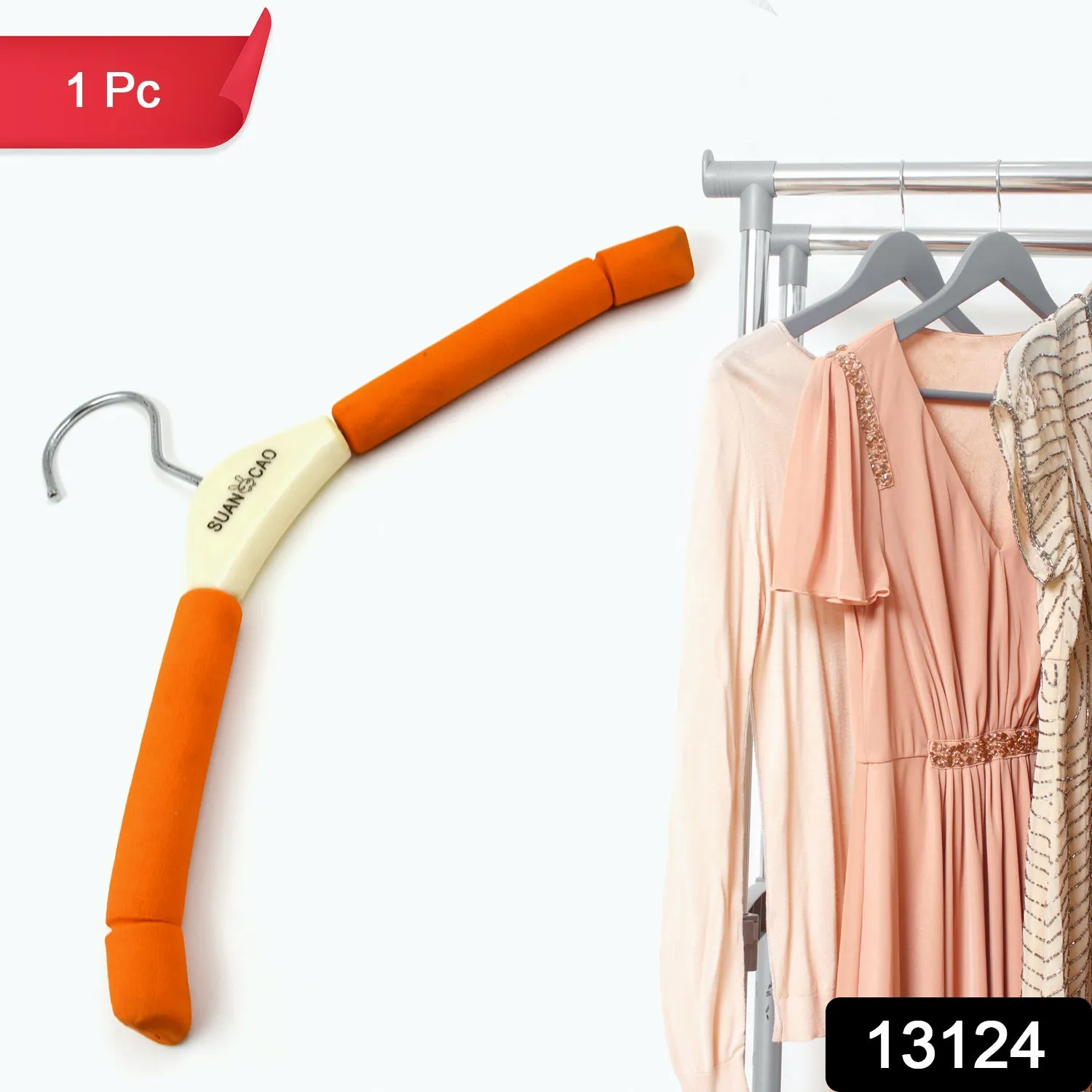 Non-Slip Solid Sponge Hanger for Home & Closet (1 Pc, Mix Color)