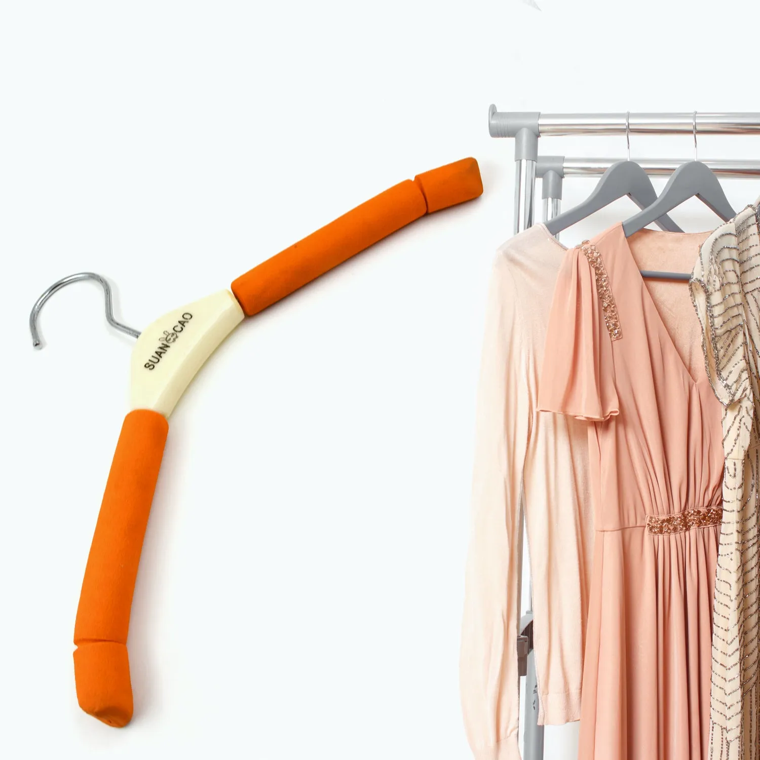 Non-Slip Solid Sponge Hanger for Home & Closet (1 Pc, Mix Color)