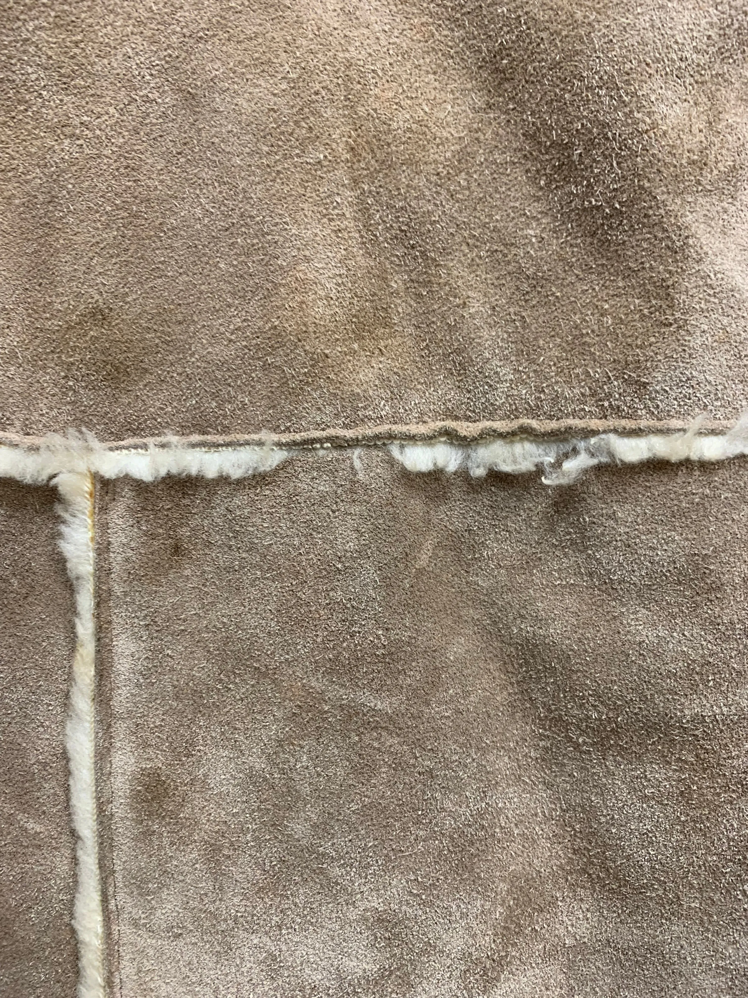 Oaklands Size 12 Beige and Cream Sheepskin Coat