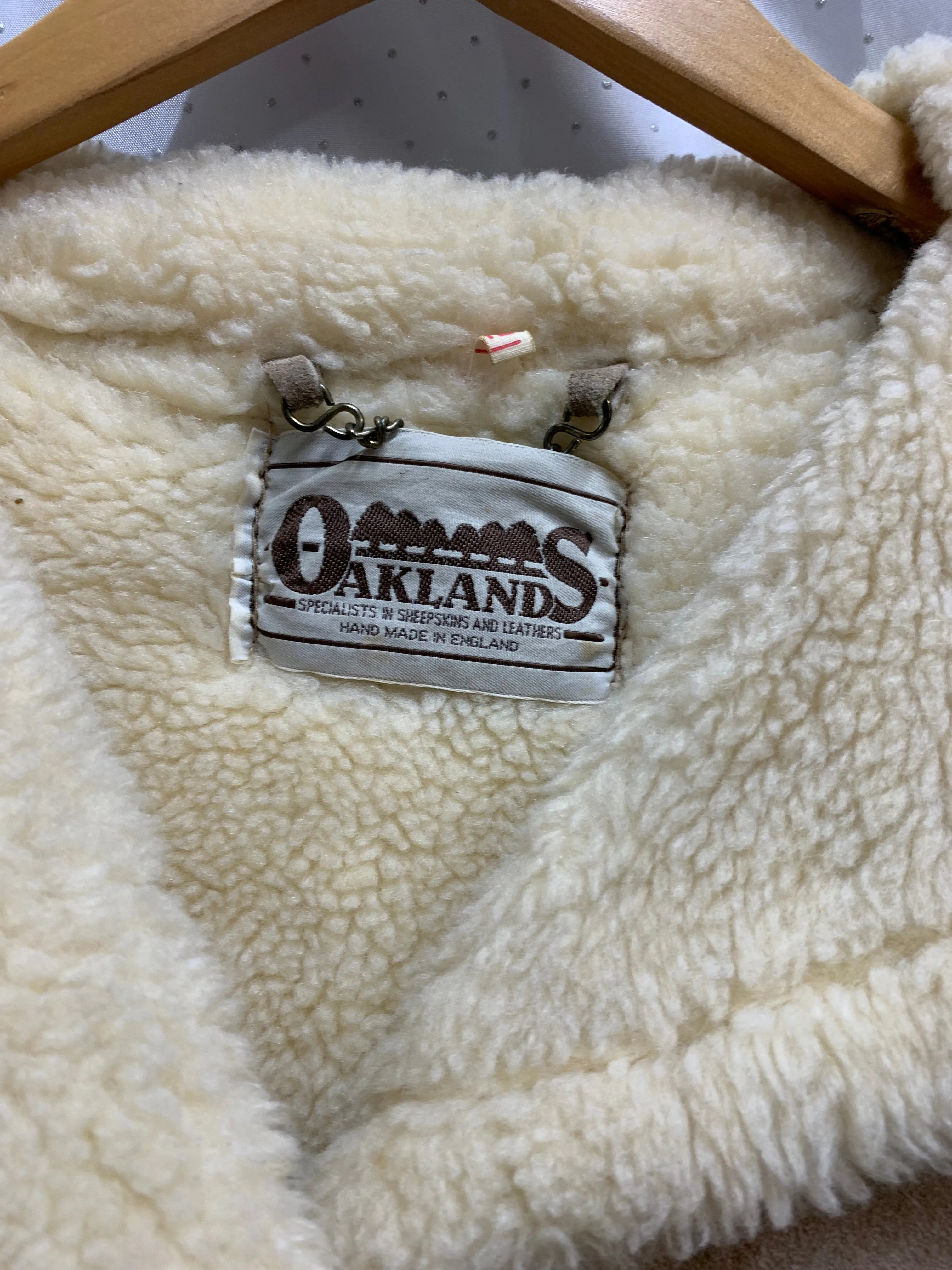 Oaklands Size 12 Beige and Cream Sheepskin Coat