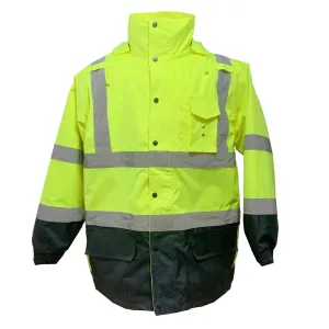 Petra Roc Class 3 Two Tone Lime/Black Waterproof 6-in-1 Parka Jacket