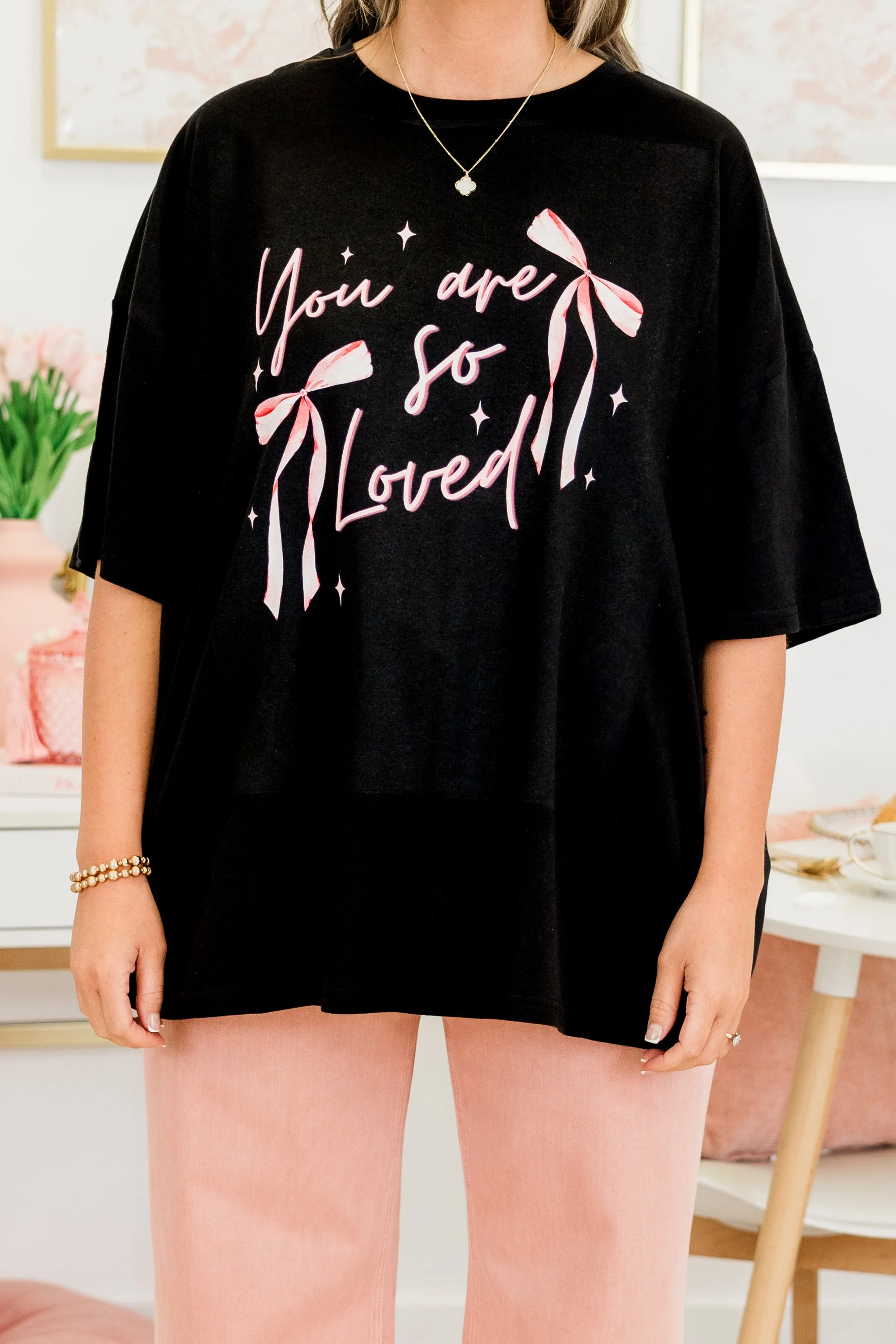 So Loved Boyfriend Tee, Black