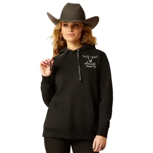 Women's Ariat Boot Co. Steer Stitch Hoodie 10051999 Women's Ariat Boot Co. Steer Stitch Hoodie 10051999